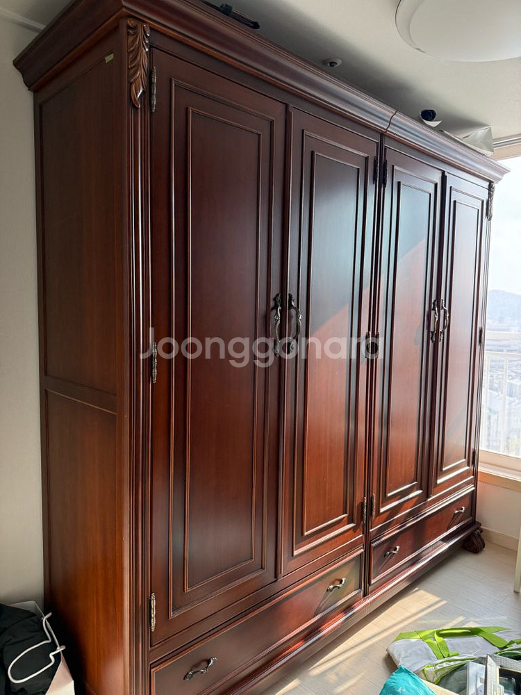 [3개 세트]바로크가구 원목 장롱 앤틱 고급 옷장--0