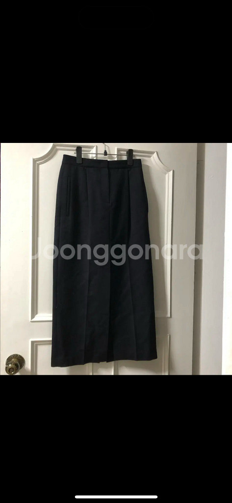 한섬 시스템 울 슬릿 롱트임 롱 모직 스커트 치마 하객룩 출근룩 결혼식--0