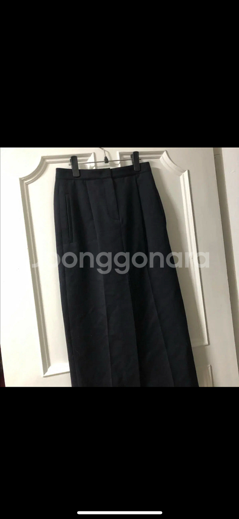 한섬 시스템 울 슬릿 롱트임 롱 모직 스커트 치마 하객룩 출근룩 결혼식--2