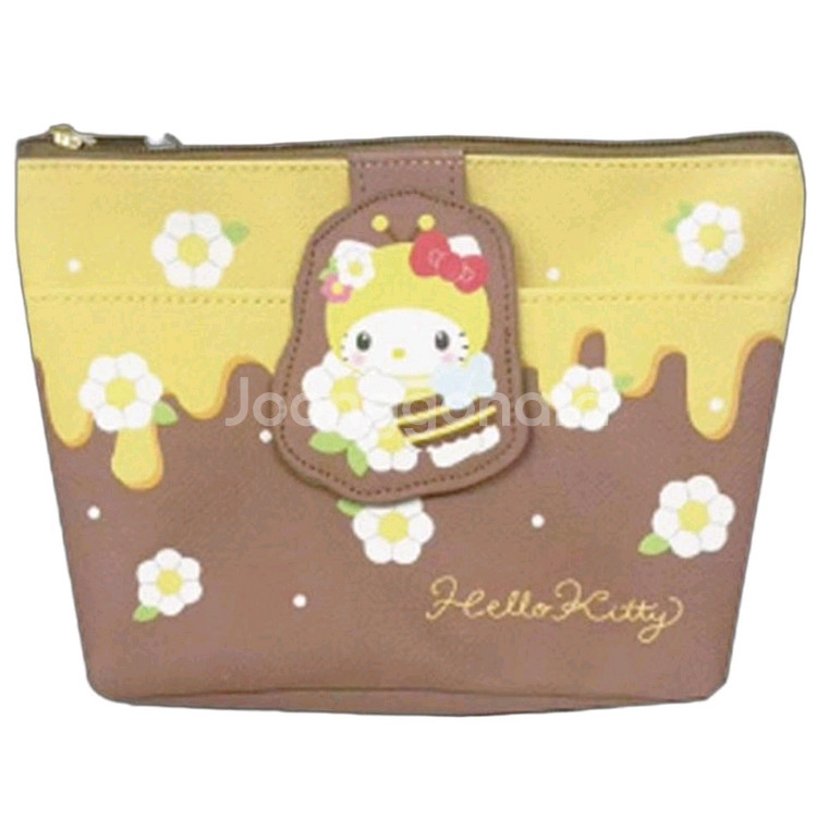 일본 정품 산리오 꿀벌 헬로키티 파우치 새상품 판매합니다.--0
