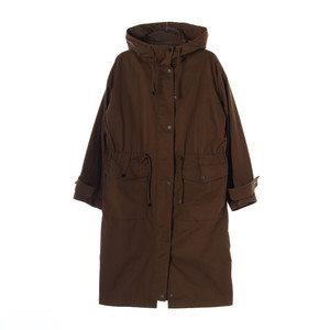 [XS]자라 브라운 사파리 야상 피쉬테일 롱 후드 점퍼 재킷