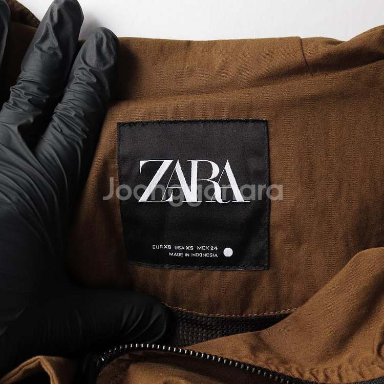 [XS]자라 브라운 사파리 야상 피쉬테일 롱 후드 점퍼 재킷--5