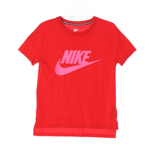 [M]나이키 레드 핑크 로고 반팔 티셔츠