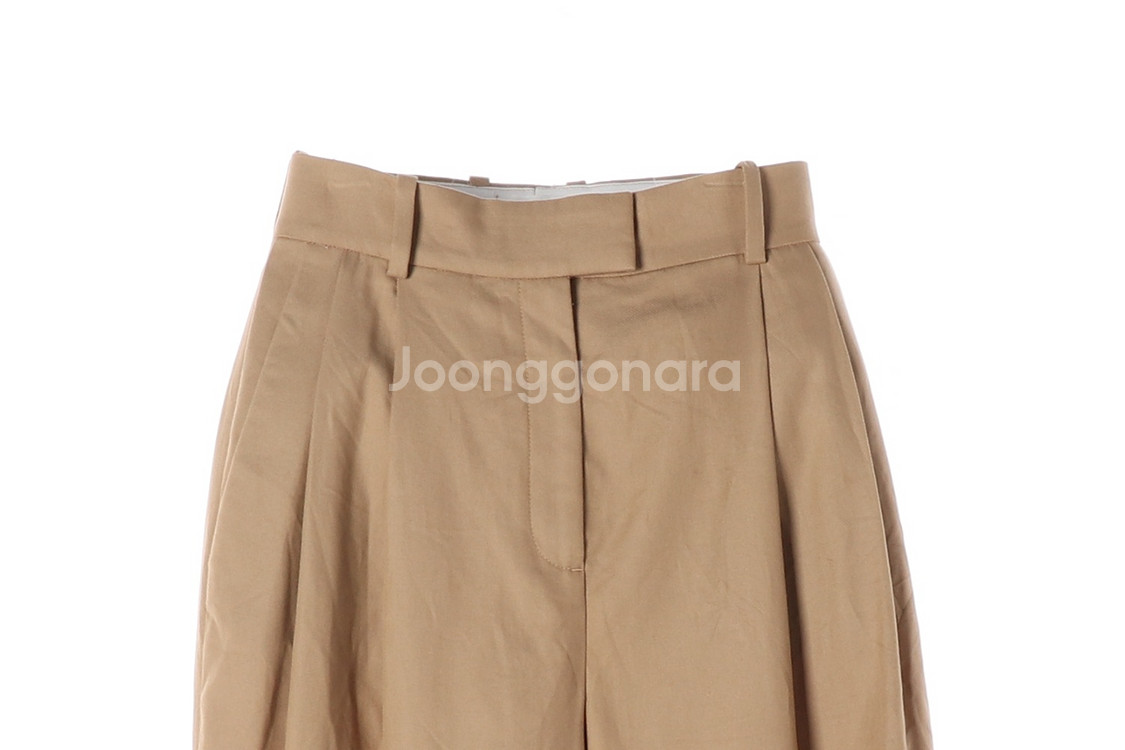 [S]코스 베이지 핀턱 롤업 와이드 치노팬츠 면바지--1