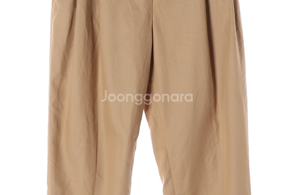 [S]코스 베이지 핀턱 롤업 와이드 치노팬츠 면바지--2