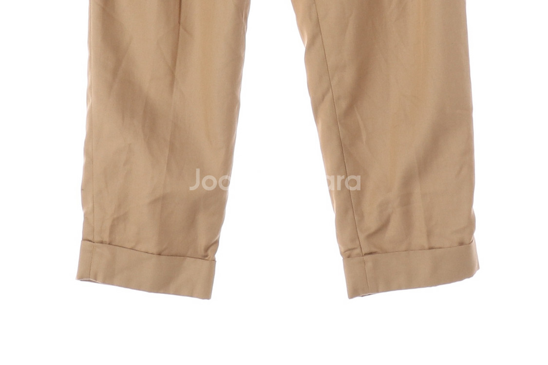 [S]코스 베이지 핀턱 롤업 와이드 치노팬츠 면바지--3