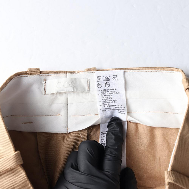 [S]코스 베이지 핀턱 롤업 와이드 치노팬츠 면바지--5