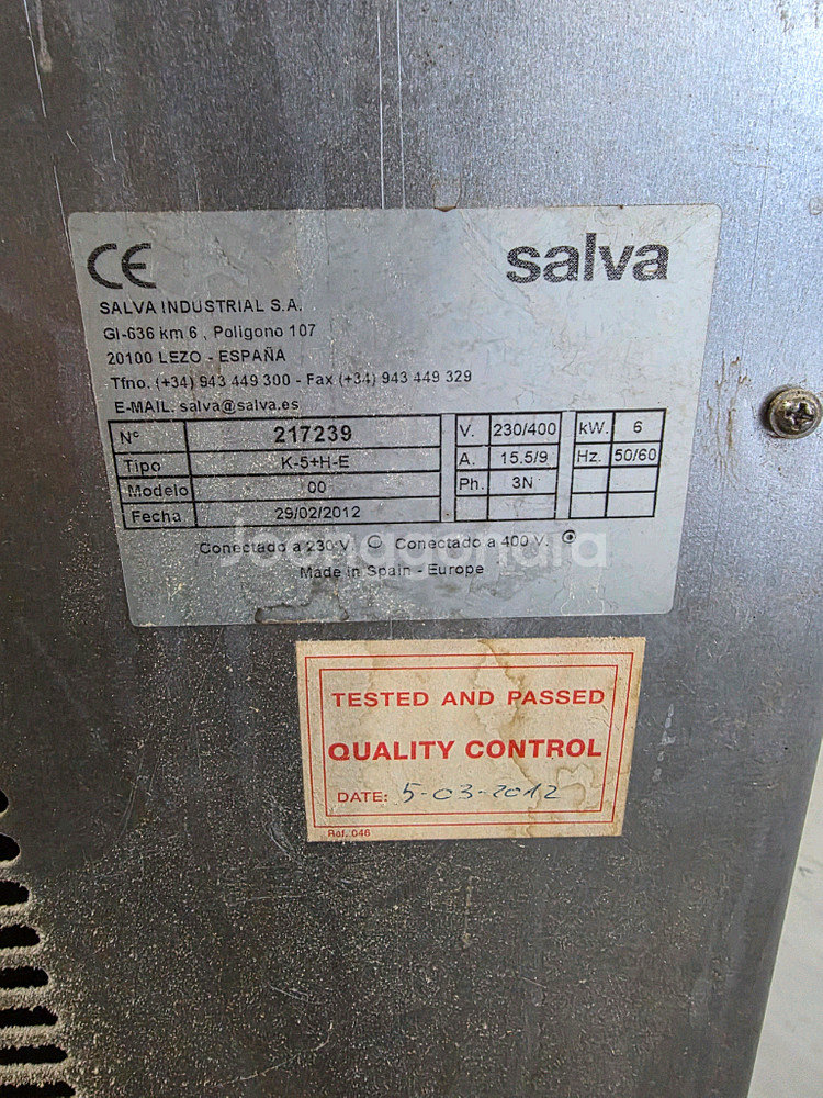 살바 salva 업소용 컨벡션 오븐 5매 2단 총 10매 오븐렉 포함--3