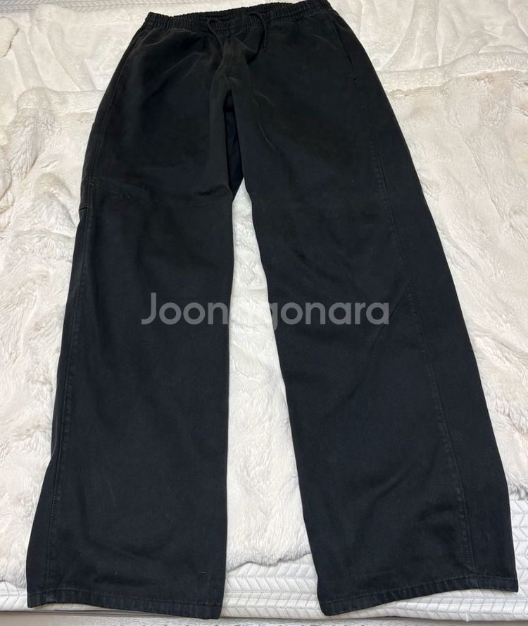 이지 갭 후드집업 사틴카고 블랙,네이비 셋업/L--2