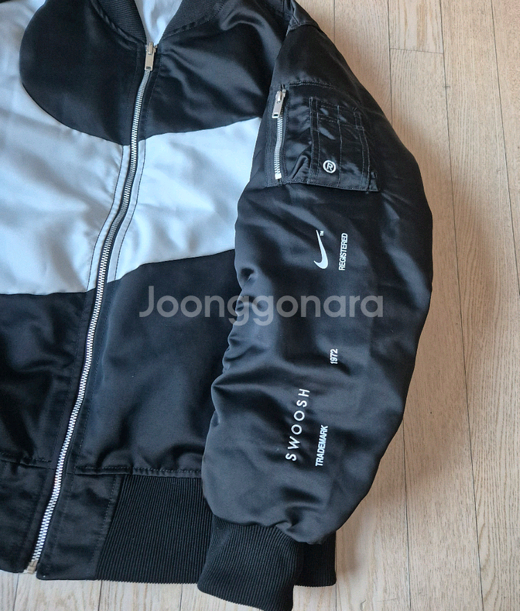 나이키 스우시 써마핏 봄버 바시티 리버서블 자켓 XXL--4