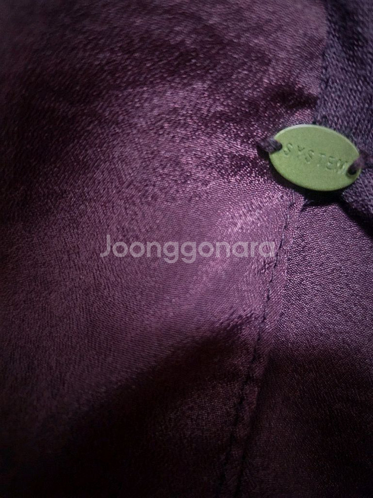 SYSTEM 버건디 시스루 롱티셔츠 F 90사이즈--4