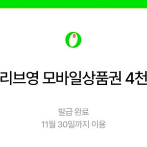 올리브영 모바일상품권 4천원권 -11.30