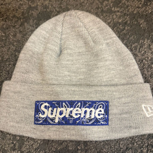 19FW슈프림 박스로고 비니 헤더 그레이