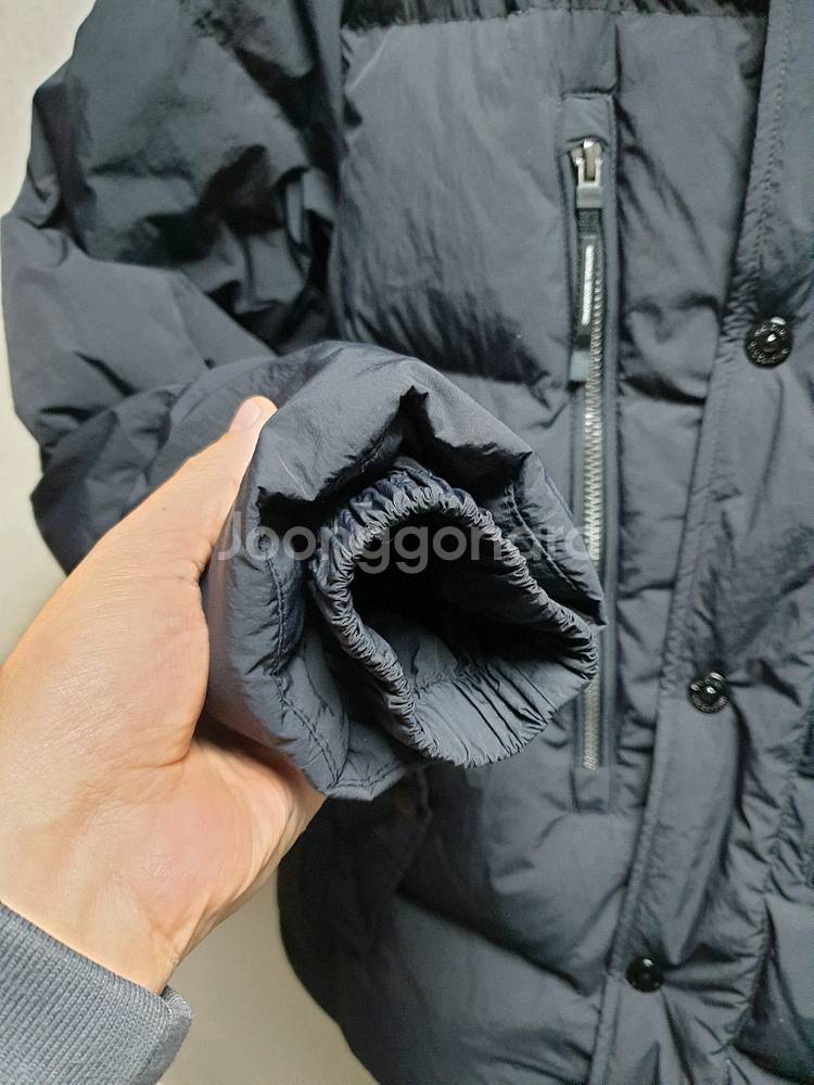 [남95] 내셔널지오그래픽 블랙 패딩 후디--5