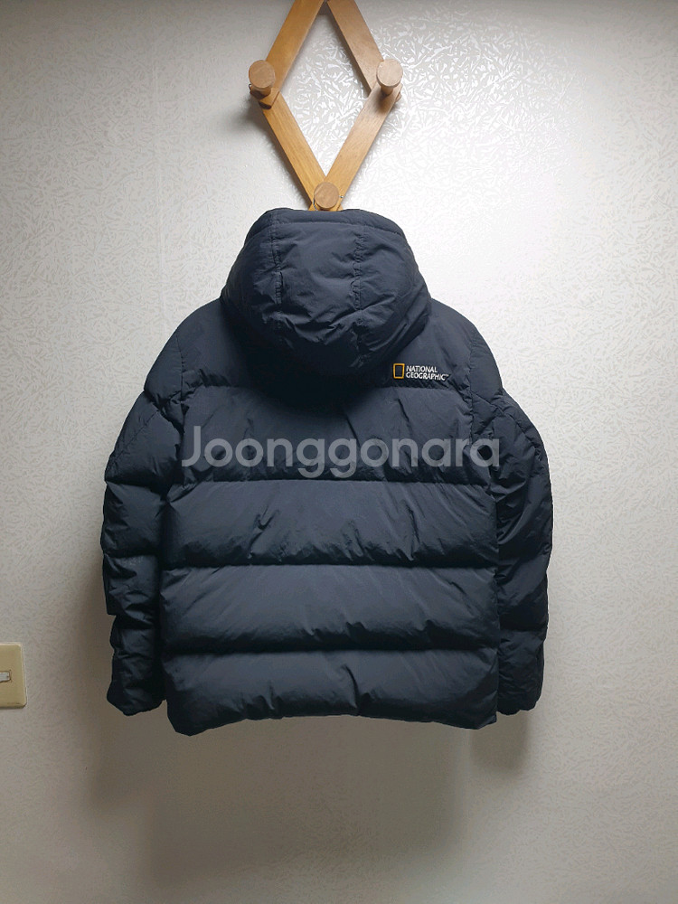 [남95] 내셔널지오그래픽 블랙 패딩 후디--9