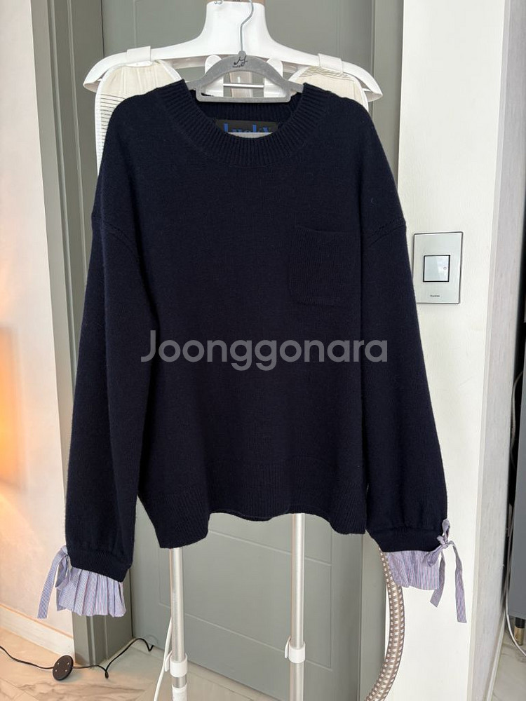 럭키슈에트 소매프릴 캐시미어 니트-프리사이즈---0