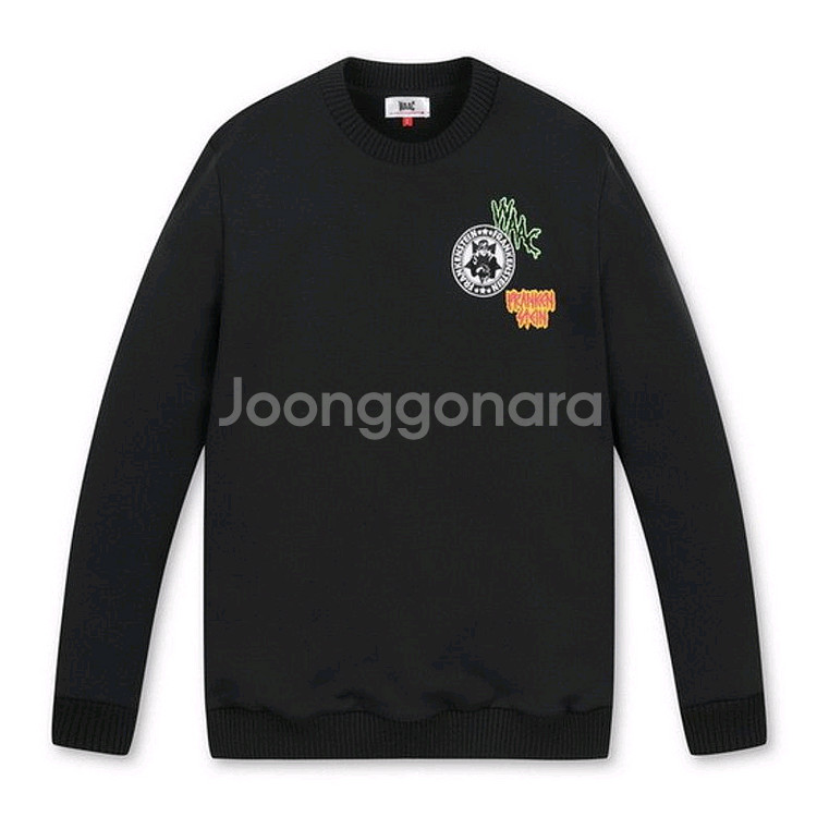 왁 WAAC 기모 몬스터 맨투맨 티셔츠--0