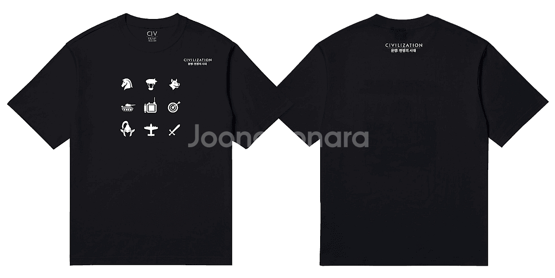 문명 연맹의시대 티셔츠 굿즈 미사용--0