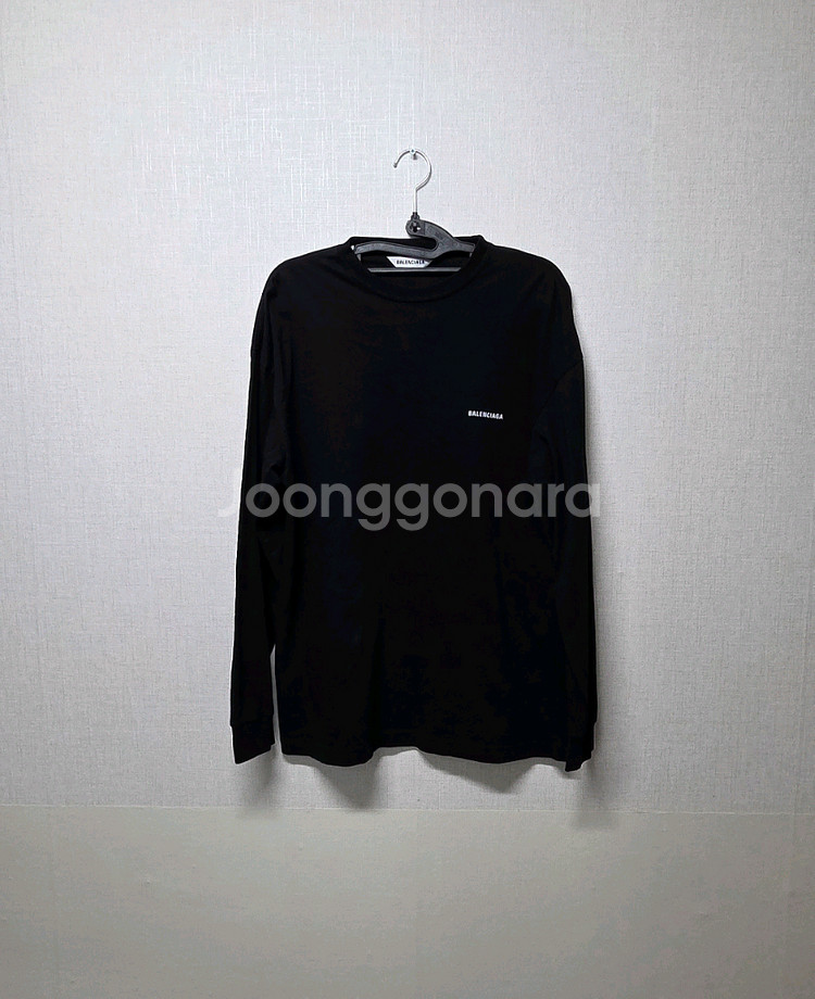 발렌시아가 프린팅 로고 롱슬리브 M 새상품급--0