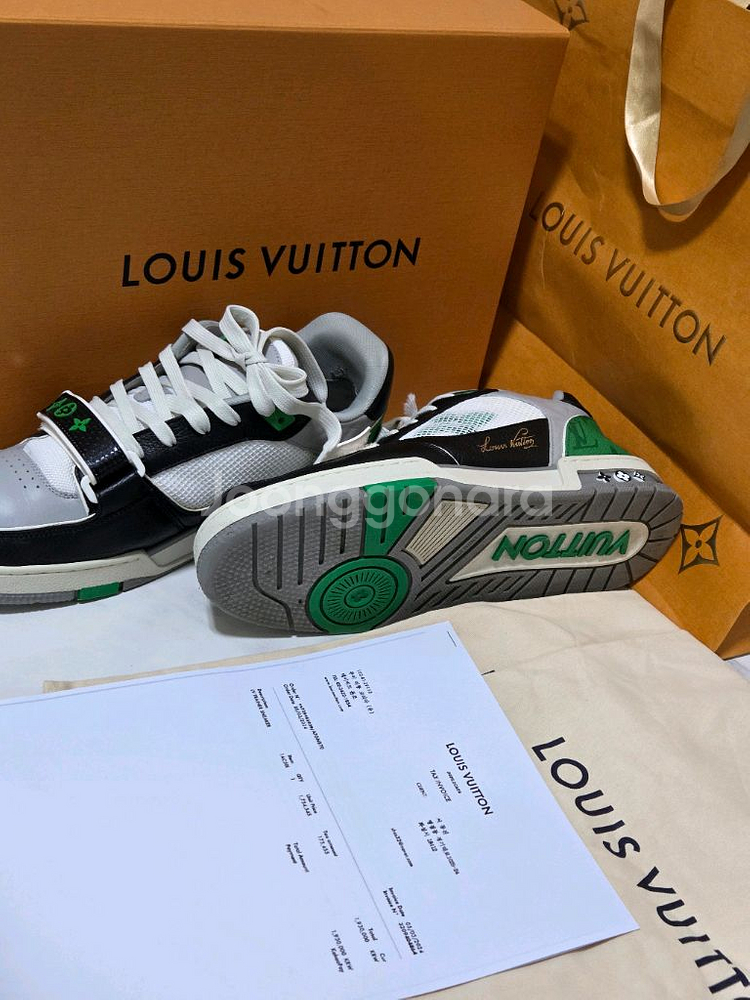 루이비통 벨크로 트레이너 스니커즈 9.5 Size--0