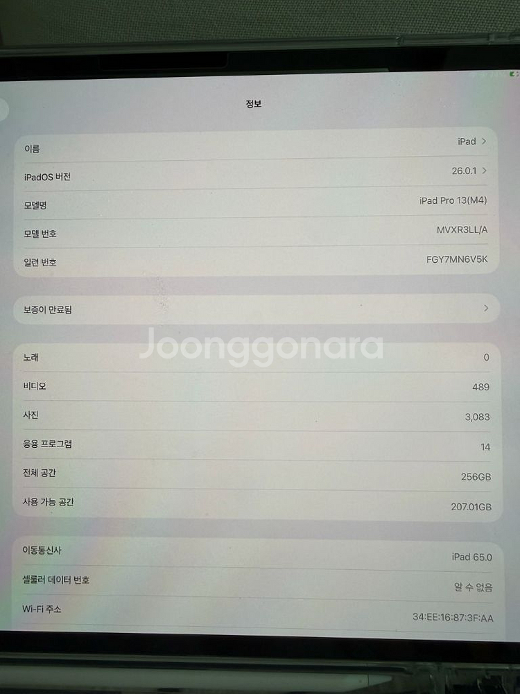 M4 아이패드프로 13인치 256 셀룰러+애플펜슬 프로--2