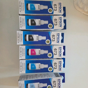 앱손 정품 673잉크 카트리지 6개 세트