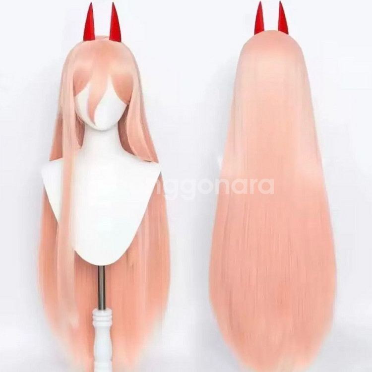 빠른배송)새상품 체인소맨 파워 코스프레 가발 / 할로윈,졸업사진--0