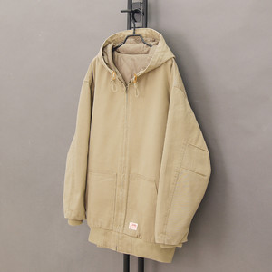 JaVa JPN 자바 코튼 캔버스 후드 오버핏 퀼티드워크자켓 XL~105