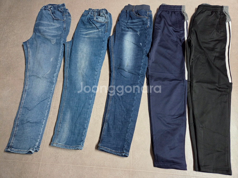 인디고뱅크 160 기모바지 5벌 일괄--0