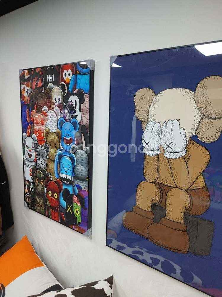 베어브릭 카우스 피규어 대형 그림 액자 인테리어소품--8