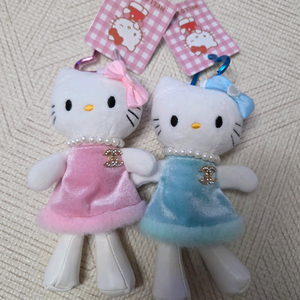 롱다리 헬로키티 인형키링 2종 새상품
