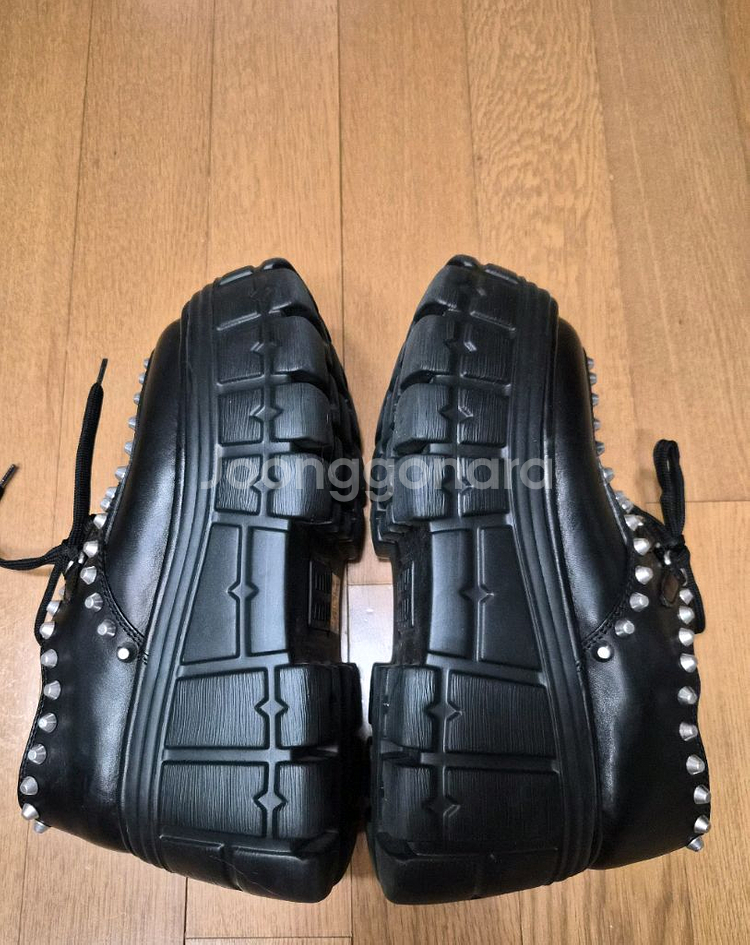 (정품) 미우미우 레더 스터드 로퍼 35.5 (명품 더비슈즈 신발 구두)--3