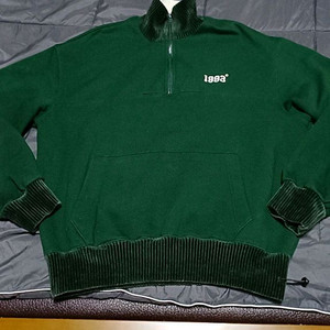 1993스튜디오 반집업 오버핏기모맨투맨 105 가슴65 기장70