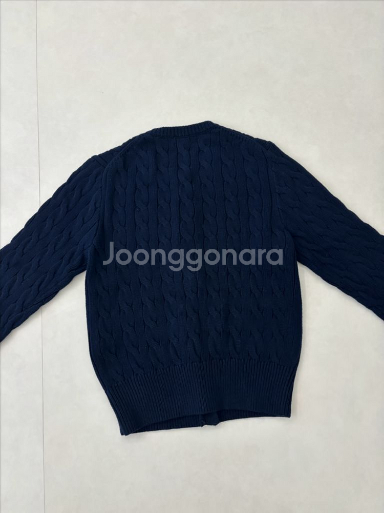 폴로 꽈배기 니트 가디건 여성용 L--1