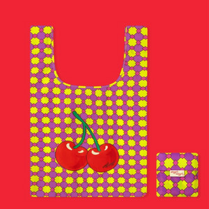 위글위글 피크닉백 - Retro Check Cherry