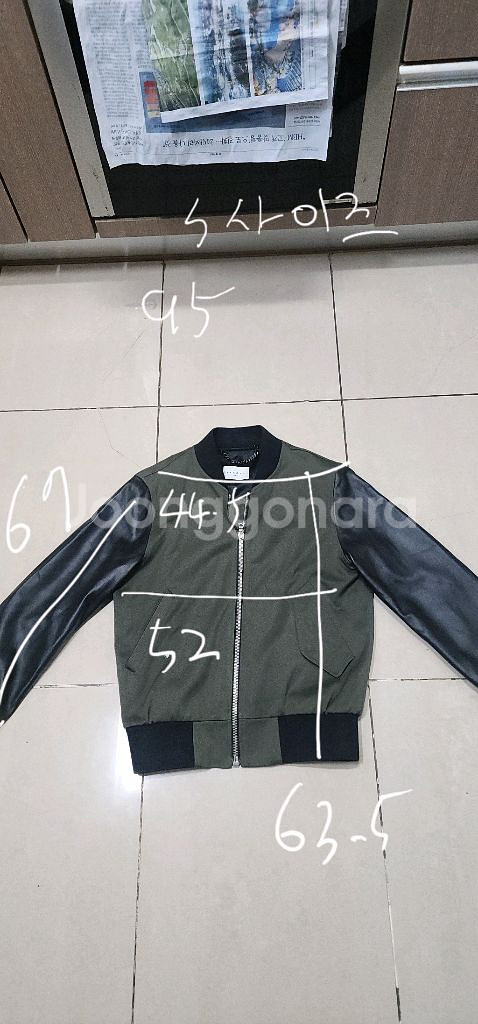 산드로 남자 양가죽 봄버자켓 95--9