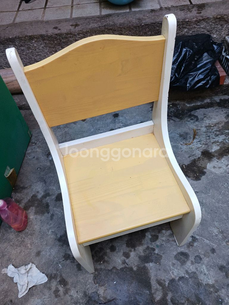 아이용 원목 책상 의자 세트 테이블과 의자2개--1