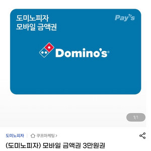도미노피자 3만원