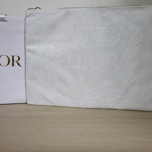 정품) 디올 화이트 벨벳 파우치 (코스메틱)