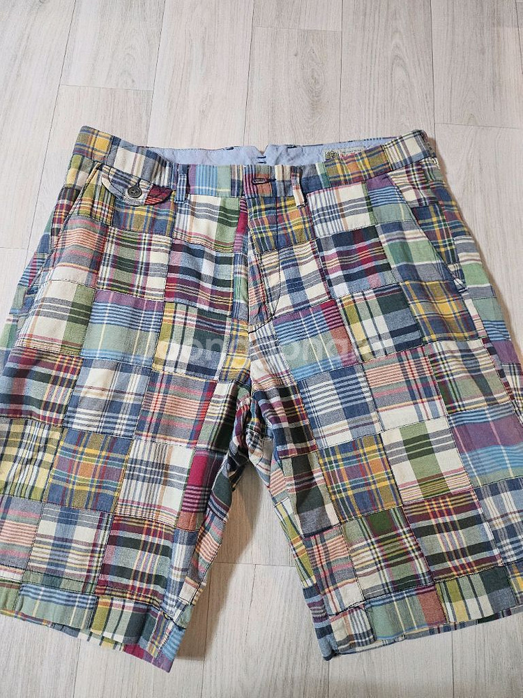 폴로 랄프로렌 인디아 마드라스 패치워크 반바지 32--0