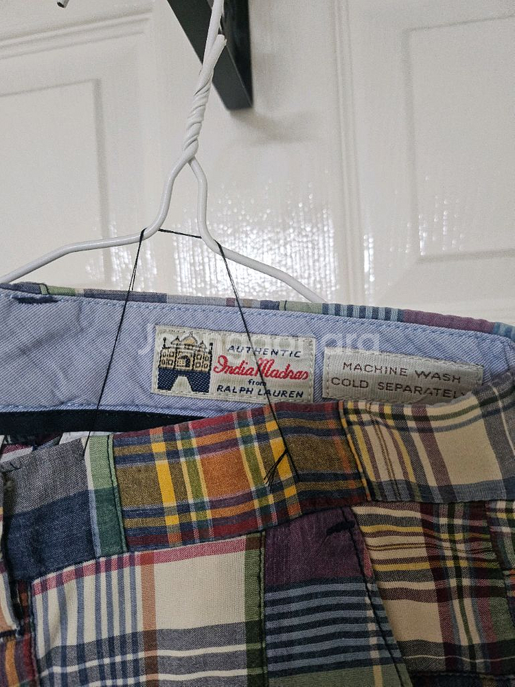 폴로 랄프로렌 인디아 마드라스 패치워크 반바지 32--3