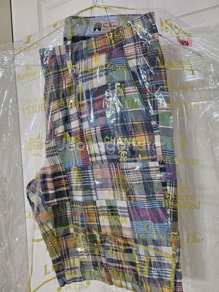 폴로 랄프로렌 인디아 마드라스 패치워크 반바지 32--6