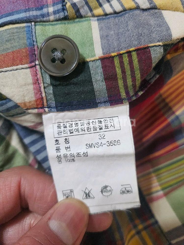 폴로 랄프로렌 인디아 마드라스 패치워크 반바지 32--4