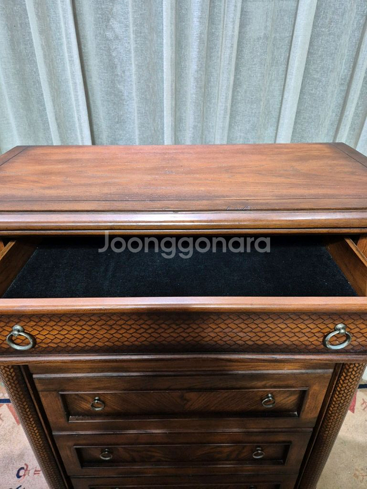 USA 엔틱 원목 5D 서랍장--2