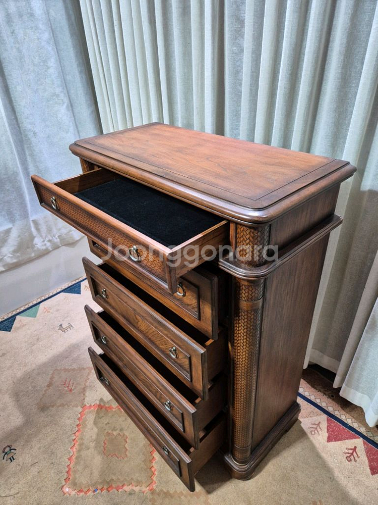 USA 엔틱 원목 5D 서랍장--6