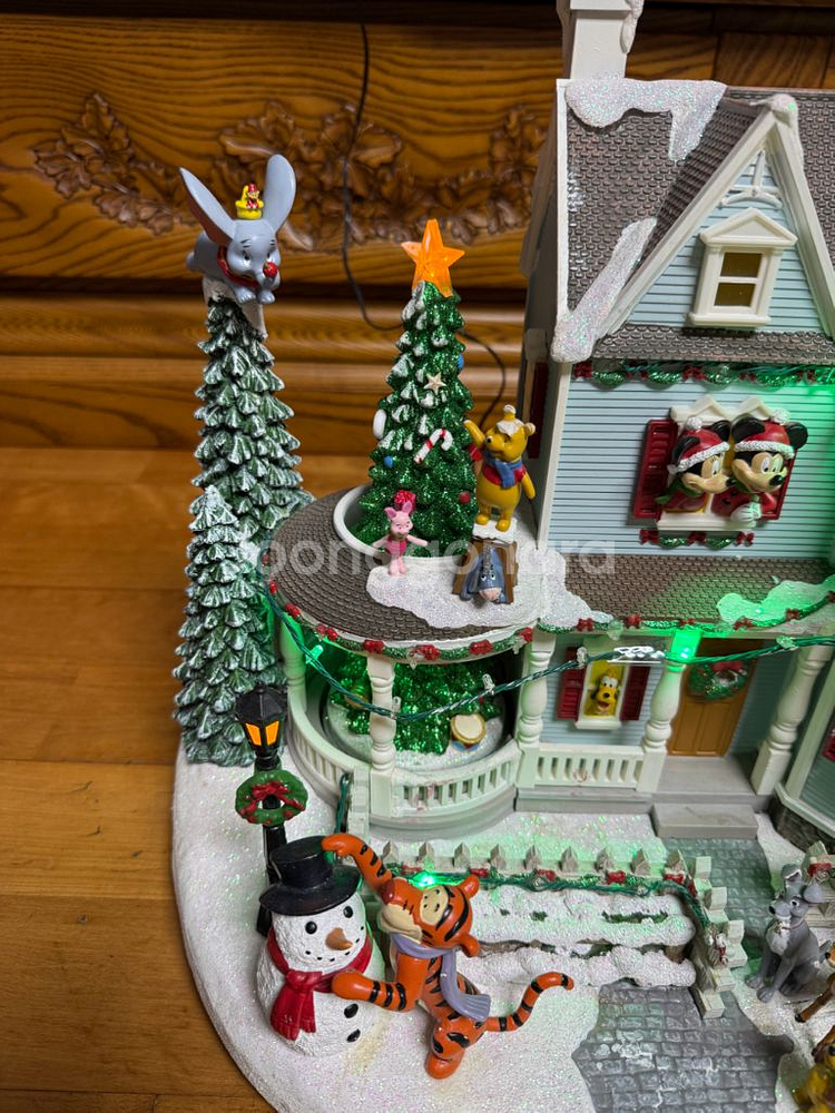 디즈니 크리스마스 하우스 오르골 장식--4