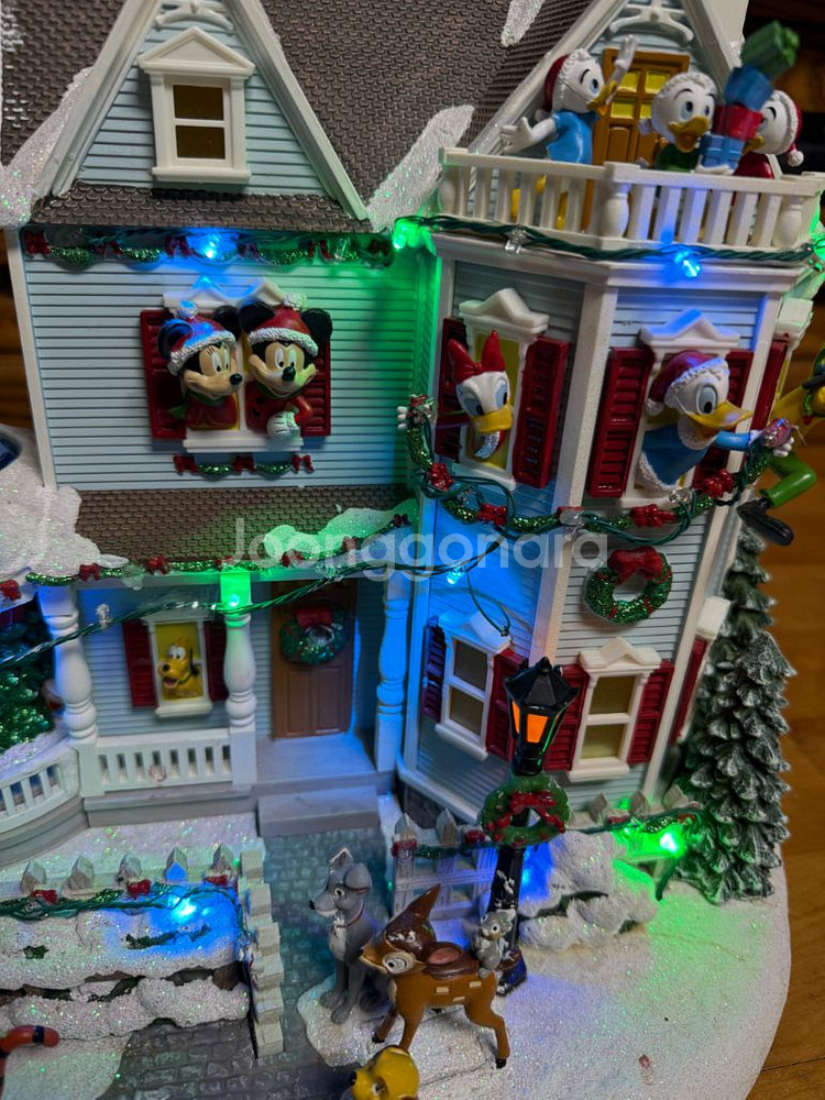 디즈니 크리스마스 하우스 오르골 장식--3