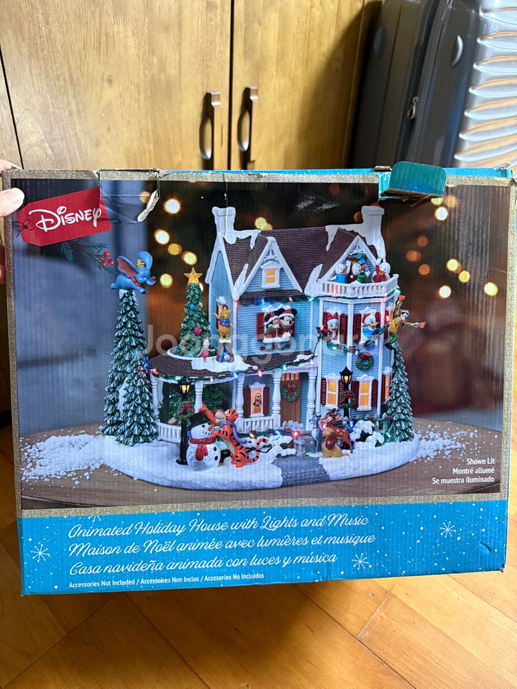 디즈니 크리스마스 하우스 오르골 장식--6