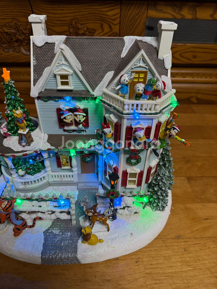 디즈니 크리스마스 하우스 오르골 장식--5