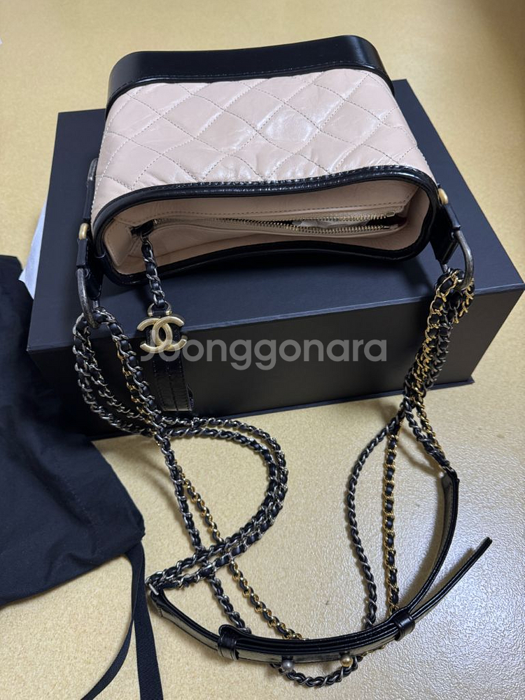 샤넬 가브리엘 호보 스몰 베이지--0